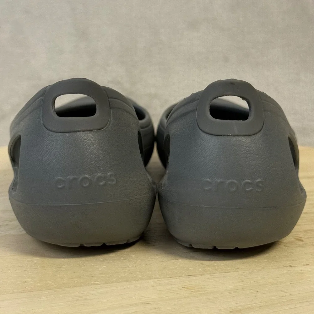 Crocs Kadee Flats Womens 9 Dark Gray Charcoal Ballet Slip On Comfort Shoes